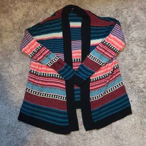 Color have sleeved cardigan
